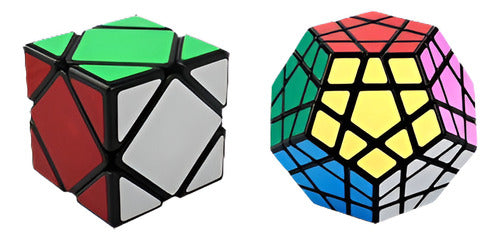 2 Pack Velocidad Cubo Rompecabezas Skewb Megaminx Rompecabez 0