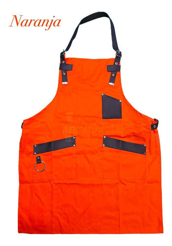 Premium Kitchen Apron in Twill and Eco-leather 12
