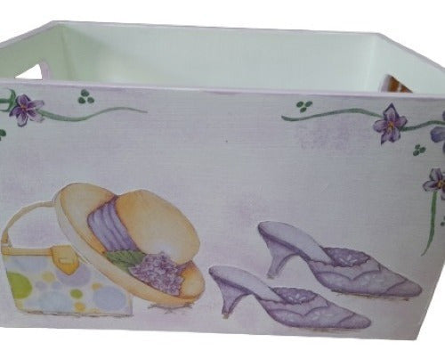 Cajón Verdulero Organizador  De Madera Decorado Decoupage 5