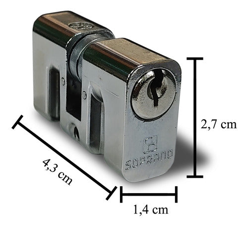 RC Soprano Fine Aluminum Door Lock with Cylinder and Latch 6