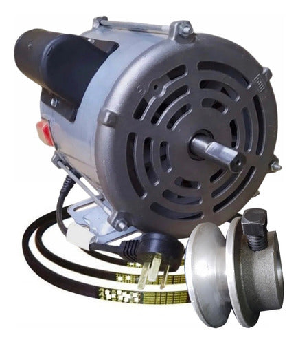 Weg Motor 1HP Para Hormigonera Trompito + Polea + Correa A34 0