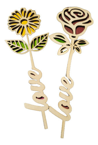 C&R Maderas 3D Wooden Flowers 1