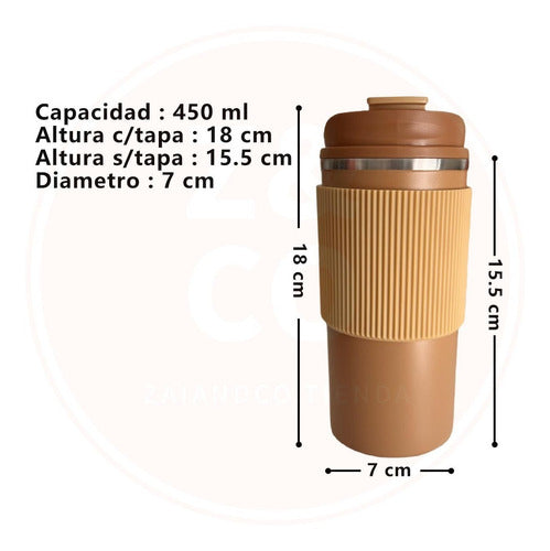 Stainless Steel Coffee Thermal Mug with Vacuum Chamber and Hermetic Lid 500ml 22