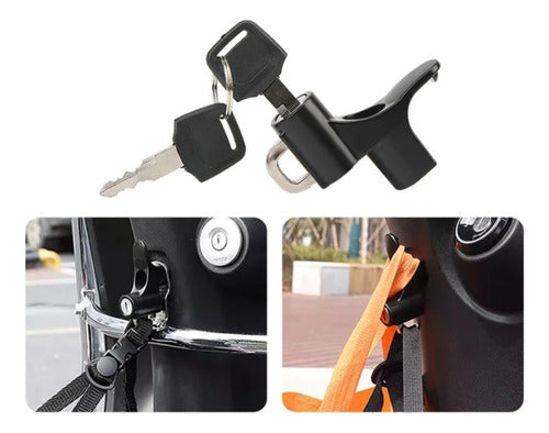 Lencs Security Lock for Helmet Motorcycle Bicycle Scooter 4