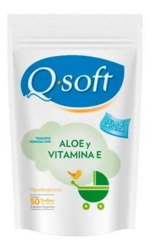 Q-Soft 150un Toallitas Humedas Aloe Vera Doypack 2