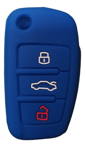 Kube Silicone Key Cover Audi A1 A3 A4 A5 A6 A7 TT Q3 Blue 0