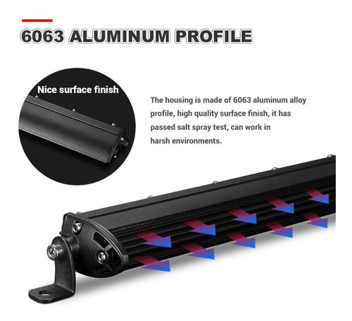 Lux Led Ultra Slim 53cm 204W White Light Spot/Flood Bar 6