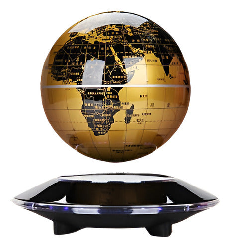 Levitating Globe with Magnetic Rotation - 6" Gold 0