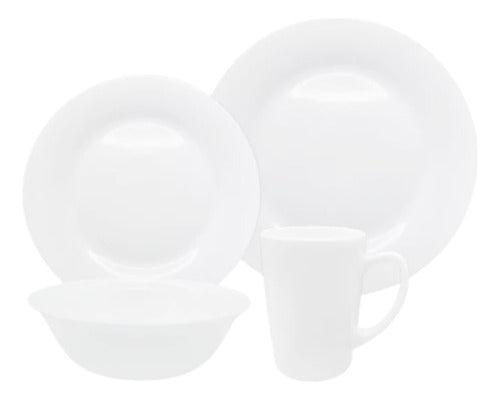 Carol Round Opal Glass Dinnerware Set 24 Pcs. 0