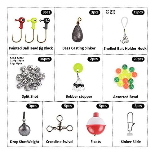 MadBite Freshwater Fishing Accessory Kit with Hooks and Weights 1