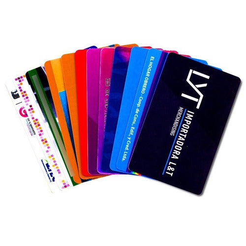 Tarjetas De Pvc Simple Faz Personales Full Color Pack 100u 5