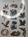 Temporary Self-Adhesive Tattoos Variety Pack 6 Sheets 96