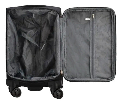 Large Reinforced Fabric Suitcase with 4 Swivel Wheels 360 Expandable Gusset 2