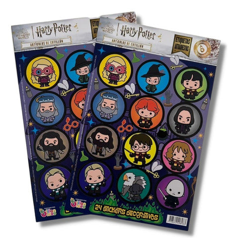 Cotillón Otero Harry Potter Sticker Sheet X 24 Un 0