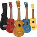 Premium Soprano Ukulele Pack Colors with Tuner, Case, and Pick 7