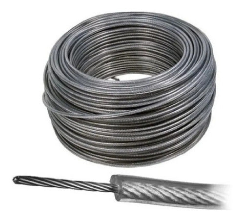 Linga Cable De Acero Forrado Fiero 2.38mm X 30 Metro 0