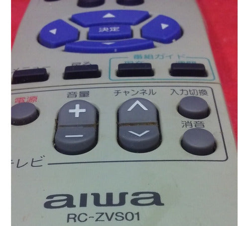 Controle Remoto Aiwa Rc- Zvs01 (usado ) 1