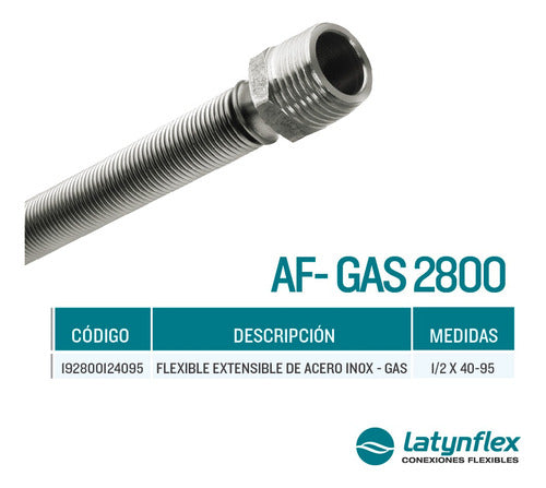 Latynflex Flexible Gas Extensible 1/2 40x95 Af-gas 2800 1