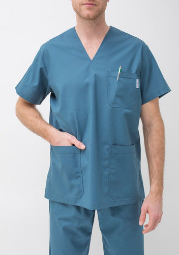 Suedy Medical Uniform V-Neck Set in Arciel Fabric 125