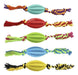 Bestia Peluda Rugby Dental Rubber Ball Toy 11cm with Braided Rope for Dogs 7