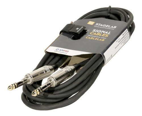 Cable Plug 6.3 A Plug 6.3 3m Stereo Ampro Stagelab Plgs-3m 0