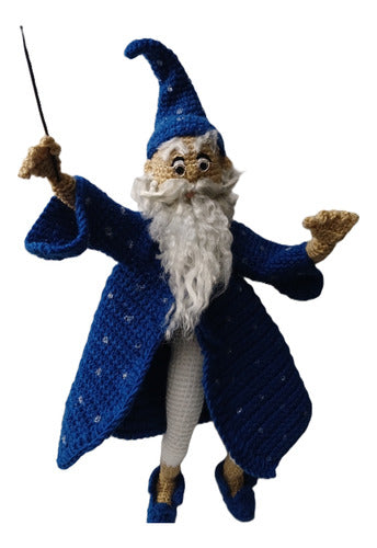 Generic Plush Amigurumi Merlin Wizard - 47cm Tall 0