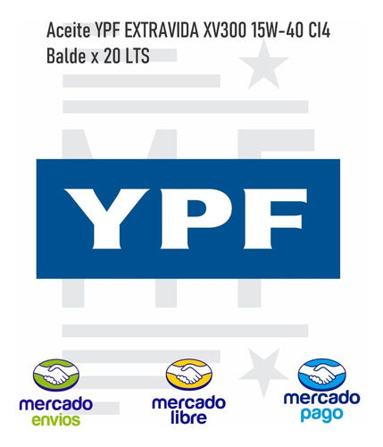 Aceite Ypf Extravida Xv300 15w40 Ci4 X 20 Lts Balde 2