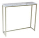 Tilly Lin Modern Accent Faux Marble Console Table, Gold Meta 4