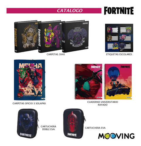 Fortnite Kit Set A4 Notebook Pencils Highlighter by Mooving 4