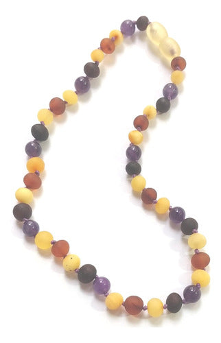 Brisa de Ámbar Multicolor Amber Necklace with Amethyst for Babies and Toddlers 36 cm 0