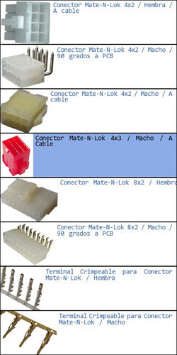 Conector Mate-n-lok 4x3 Macho A Cable 1