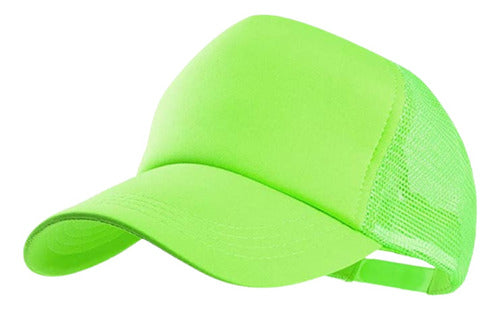 Pack of 12 Solid Fluorescent Trucker Style Caps for Sublimation 18