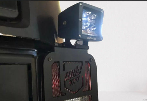 Protectores De Faros Traseros Jeep Wrangler Con Soporte Led 1