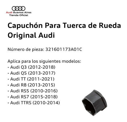 Audi Wheel Nut Cap 321-601-173-A-01C 2