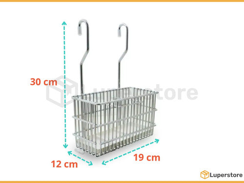 Luperstore Hanging Dish Rack + Cutlery Holder + 60cm Bar and 4 S Hooks 5