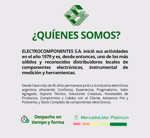 Electrocomponentes Diodo 1N4740A Zener 10V 1W DO41 X5U 1