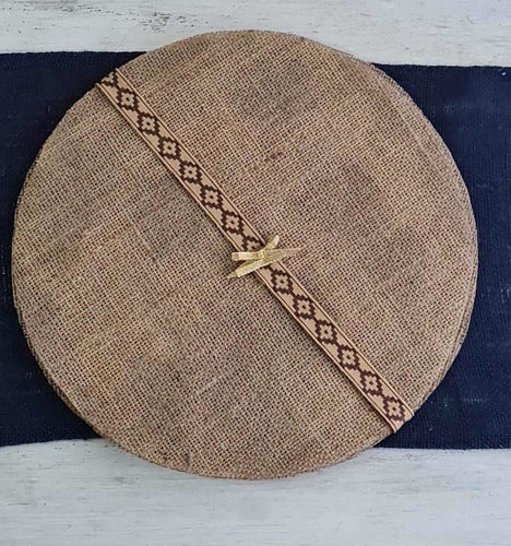 Arangusto Rustic Place Mats with Burlap Napkin Holder 0