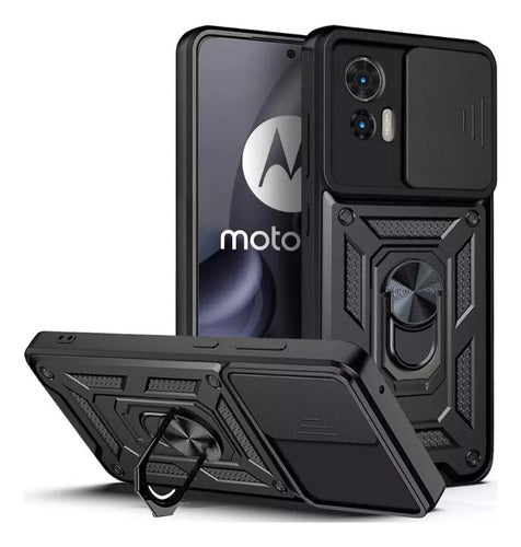 Generic Defender Case for Motorola Edge 40 Pro + Tempered Hydrogel Film 1