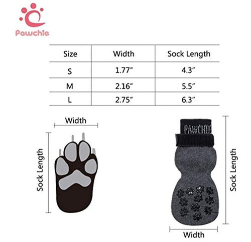 Pawchie Dog Socks for Wooden Floors with Non-Slip Strap 4