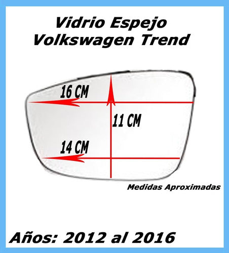 Metagal Mirror Glass VW Voyage 2016 2017 2018 2019 Original 3