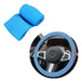 Silicone Steering Wheel Cover + Key Fob Case - Honda City Civic Blue 3