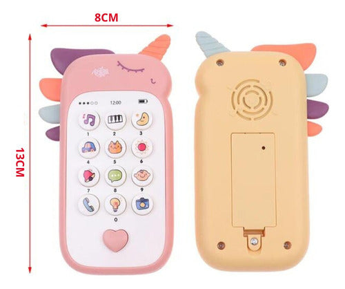 Musical Baby Phone With Educational Light - Unicorn 2