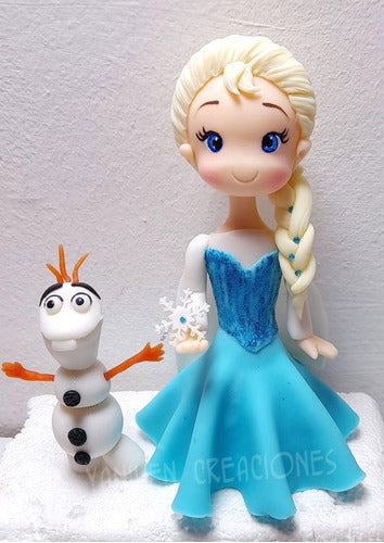 Yanilen Creaciones Frozen Elsa Y Olaf Adorno Para Torta 3