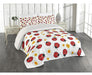 Lunarable Ladybugs Coverlet Set Queen Size, Summer Motif of The Ladybird and Flowers Spring Bloom 0