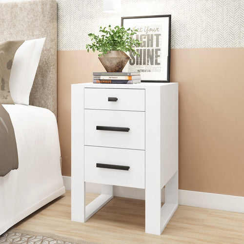 Punto Union High Nightstand - Ideal for Sommier - 67 Cm High - LE10 3