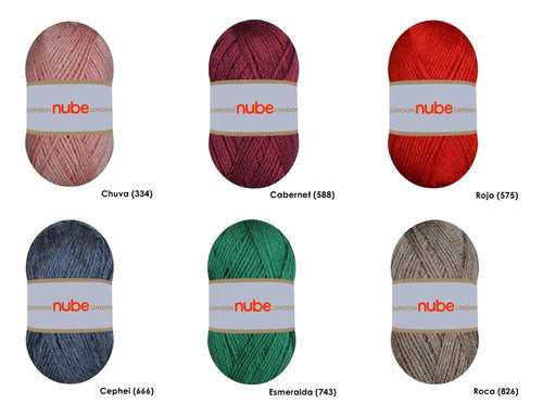 Nube Lana Sedificada London - 1 Kg. (Pack of 10 Skeins) 1