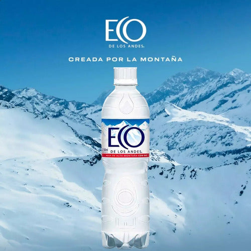 Agua Mineral Con Gas Eco De Los Andes Natural Alta Montaña 2