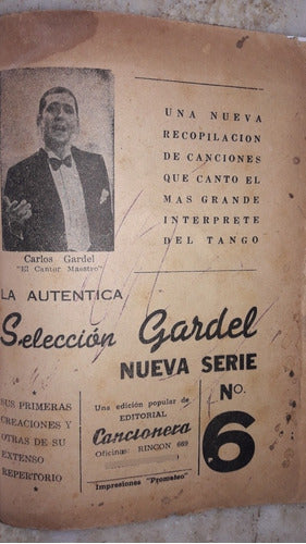 Cancionera Carlos Gardel, Y Lamina Del Mismo 1