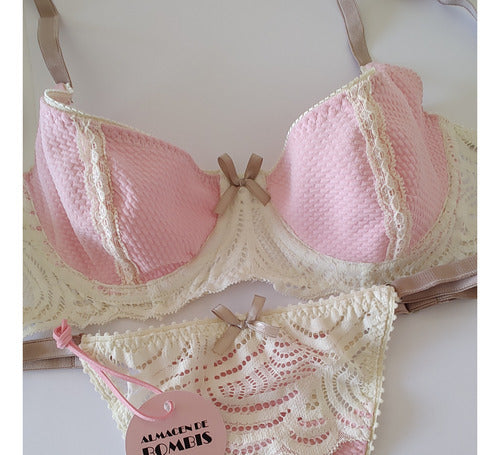 Rococo Light Pink Lingerie Set with Underwire 0