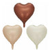 10 Globos Corazones Mate Color Retro Nude Crema Marron 1